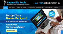 Desktop Screenshot of evansvillepools.com